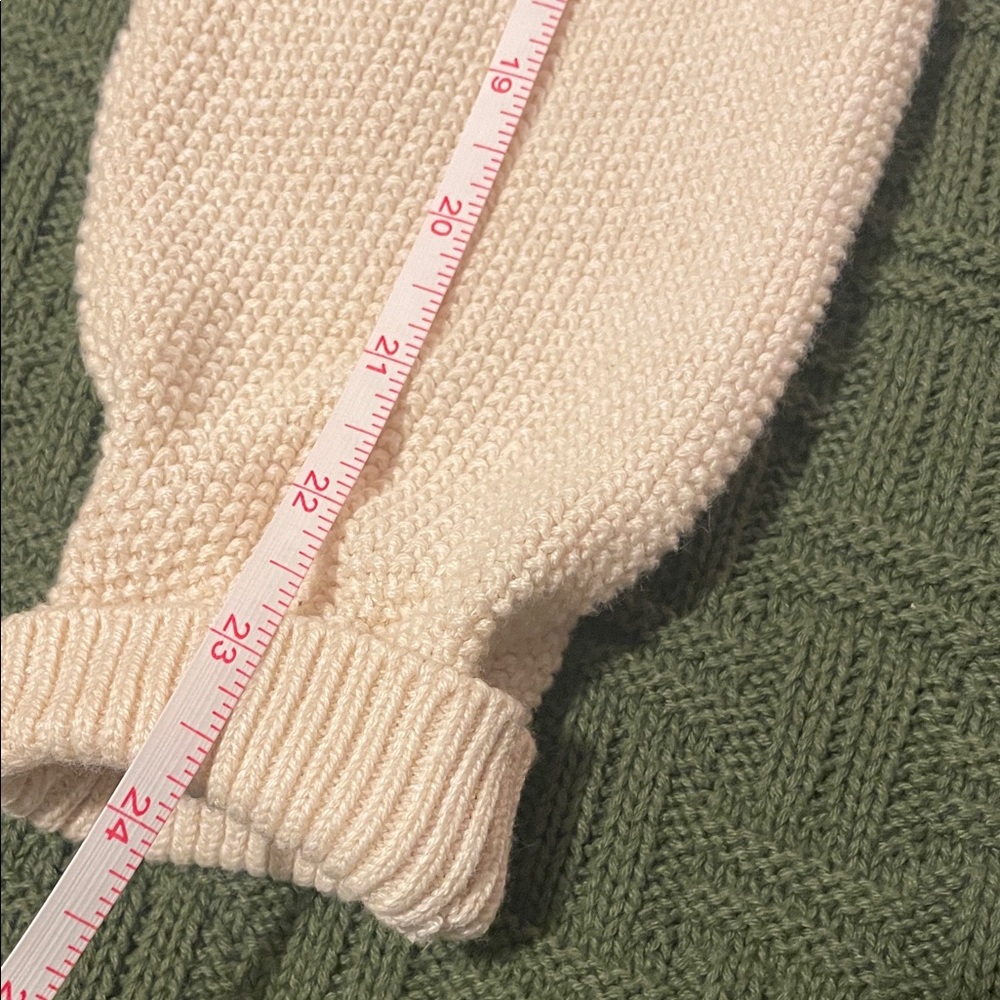 Zara cream  Knit Overalls - Picture 6 of 7
